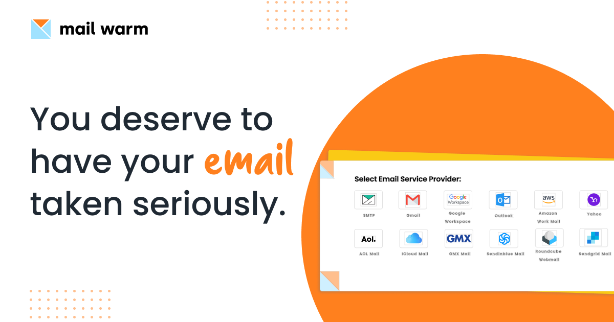 screenshot of Mail Warm
